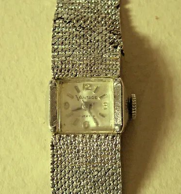 Vantage Brand Woman's Mechanical Wristwatch Silver Metalic Band • $19