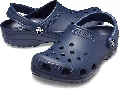 Crocs Classic Clog Unisex Slip On Shoe Ultra Light Water Friendly Sandals-Navy • $24.89