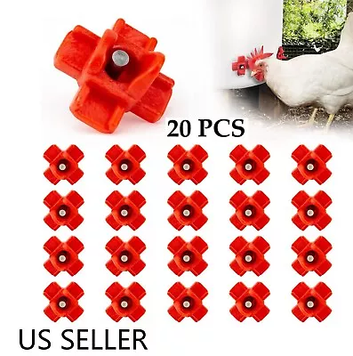 20Pcs Poultry Water Nipples Drinker Chicken Hen Quail Automatic Drinking Device • $11.95