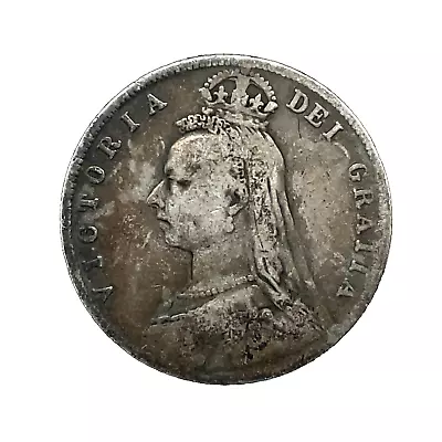 Great Britain 1891 Silver JUBILEE Head  1/2 HALF CROWN  Queen VICTORIA KM#764 • $59.95