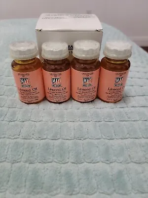$29.99 • Buy Grumbacher Linseed Oil Max Medium Oil Painting 2-1/2 Oz Bottle Lot Of 4 New 5922