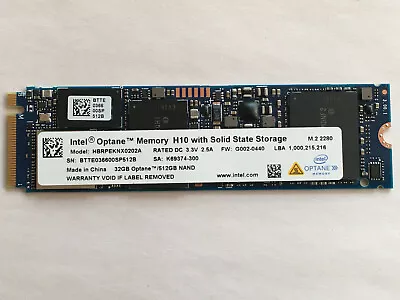 Intel Optane™ HBRPEKNX0202A 512GB SSD M.2 2280 NVMe Memory H10 With 512GB +32GB • $95.69