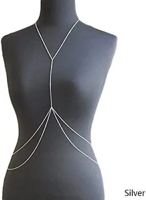 £3.95 • Buy Stunning SILVER Belly Body Necklace Waist Bikini Beach Boho Necklace Chain A001