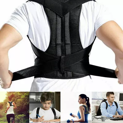Posture Corrector Shoulder Support Belt Body Brace Bad Back Lumbar Women Men • $10.94
