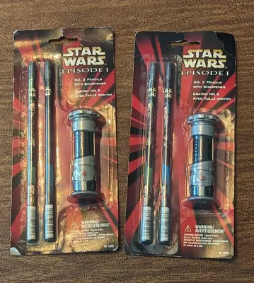 2 Packs Of Star Wars Episode 1 No. 2 Pencils With Lightsaber Sharpeners • $34.19