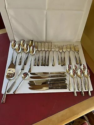 Vintage Meriden Revelation Silverplate Flatware Service For 6 33 Pieces • $49