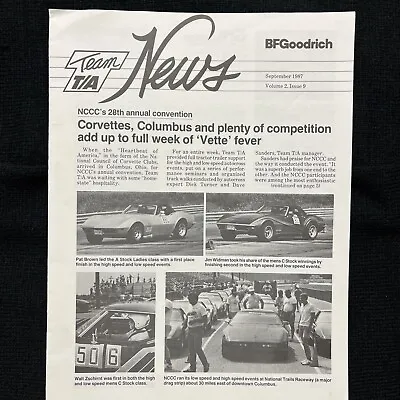 Original VINTAGE 1987 BFGOODRICH TEAM TA PERFORMANCE NEWSLETTER Racing TIRES • $25