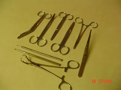 9 -Vintage Dental/Surgical Hand Tools Scissors Tweezers Picks -Germany • $17.99