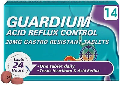 £10.99 • Buy GUARDIUM Tablets Heartburn And Acid Reflux Control By Gaviscon, Pack Of 14