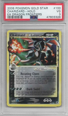 $999.99 • Buy 2006 Pokemon Charizard Gold Star 100/101 EX Dragon Frontiers Card PSA Graded 3