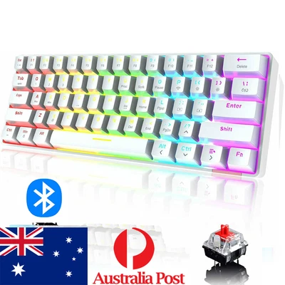 $46.54 • Buy 60% Mechanical Wireless Gaming Keyboard RGB Backlit Bluetooth 5.0 Type-C Wired
