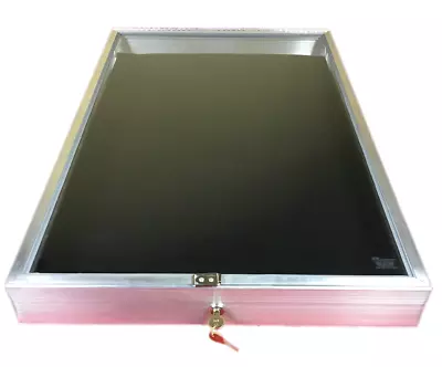 Aluminum Display Case End Opening 22 X34x 31/4 Knives Cards Gun With BLACK LINER • $224.89