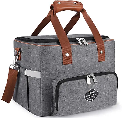 Pynhoklm Insulated Cool Bag Thermal Picnic Bag Lunch Bag Leakproof Foldable Cool • £21.20