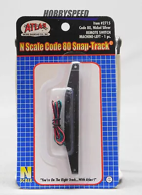 ATLAS N SCALE CODE 80 SNAP-TRACK REMOTE SWITCH MACHINE - LEFT Train ATL2715 NEW • $14.84