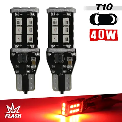 T10/921 Red Flashing Strobe High Power LED High Mount Stop 3RD Brake Light Bulbs • $13.49