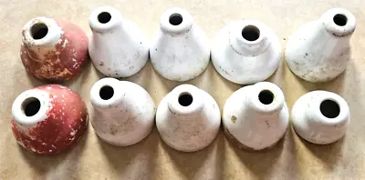 Lot Of 10 Vintage Small Ceramic Insulators • $27.99