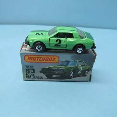 MATCHBOX Superfast 63D Galant Eterna (Dodge Challenger) Green / BLACK # 2 Tempa • $9.99