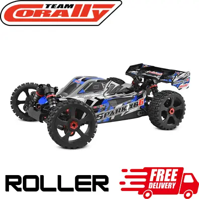 Team Corally Spark XB6 1/8 RC Buggy 6S 4wd Brushless Ready Car Fast ROLLER Blue • $349