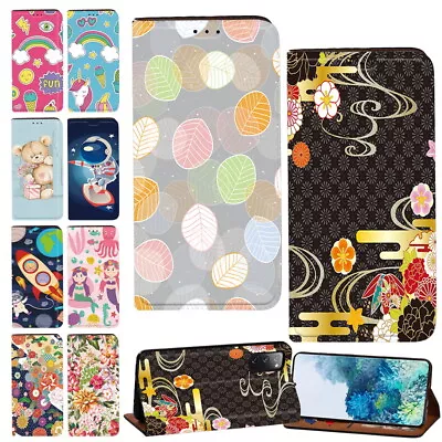 Cartoon Leather Stand Cover Case -For Samsung Galaxy A10 A20 A40 A41 A50 A70 A71 • £4.49