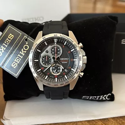 SEIKO Black Dial ESSENTIALS 44 Mm Chronograph Men's Watch - SSB325 MSRP: $235 • $70