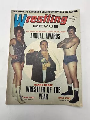 Vintage Wrestling Revue April 1973 Danny Hodge COMBINED SHIP $1 PER MULT • $7.10