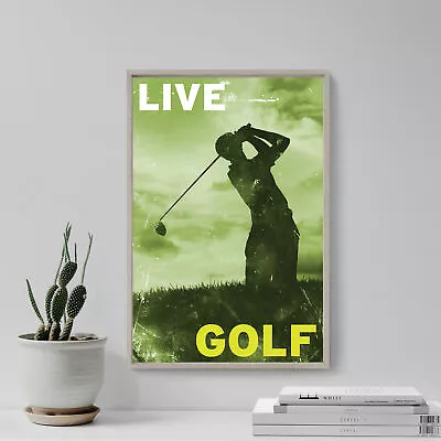 Golf Motivation 11  LIVE GOLF  Art Print Photo Poster Gift Quote Buddhism • $81.50