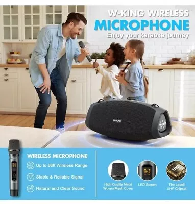 Bluetooth Speaker W-KING X10 Model NE Portable Zeppelin With Microphone  • £79.99