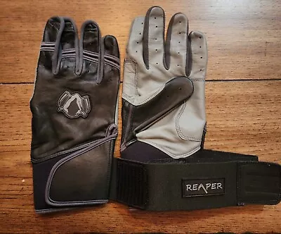 Reaper Leather Batting Gloves Long Cuff Large • $45