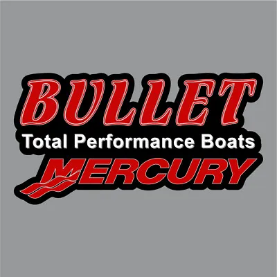 Bullet And Mercury Total Performance Carpet Graphic Decal Sticker Fishing Boats • $24.99