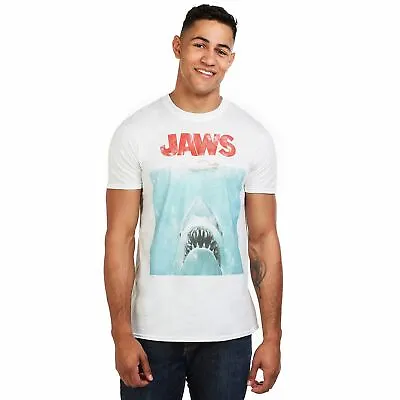 £13.99 • Buy Official Jaws Mens Classic Movie Poster T-Shirt White S-XXL