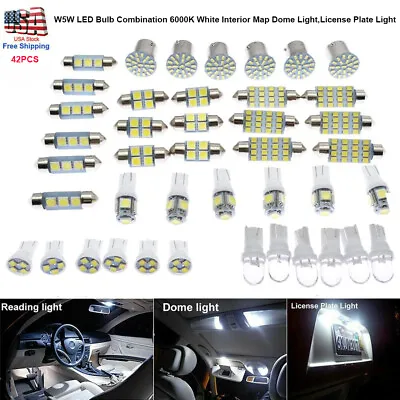$8.88 • Buy 42pcs LED Interior Lights Bulbs Car Trunk Dome License Plate Lamps Xenon White