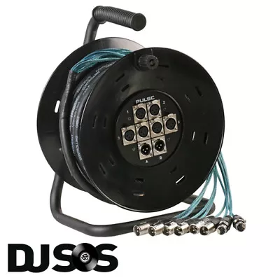 £79.06 • Buy Pulse PLS00407 Multicore Reel XLR 6/2 25M Stage Box Snake Multi Core Mic Cable