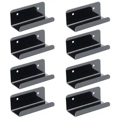 Acrylic Vinyl Record Wall MountMagazine Display ShelvesWall 8 Pcs 4 Black • $12.13