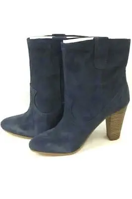 B. Makowsky Ankle Boots Bootie Blue Suede Coachella B Flokie Size 5 M • $21.69