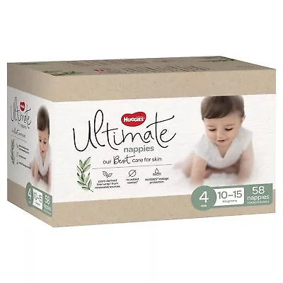 $68.01 • Buy Huggies Nappies Ultimate Toddler 58Pk