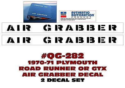 $19 • Buy Qg-282 1970-71 Plymouth - Road Runner / Gtx - Air Grabber - Hood Door Top Decal