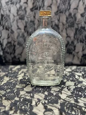 Vintage Log Cabin Syrup 1776 Bicentennial Clear Glass Bottle W Original Lid • $5