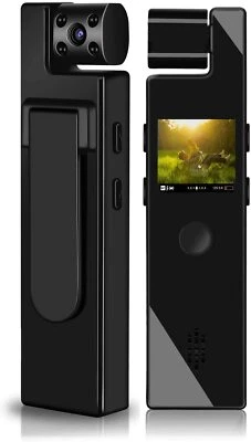 £108.73 • Buy Body Camera Mini Pen Hidden Spy Small Tiny Micro Cam 1.2 Inch Screen HD 1080P