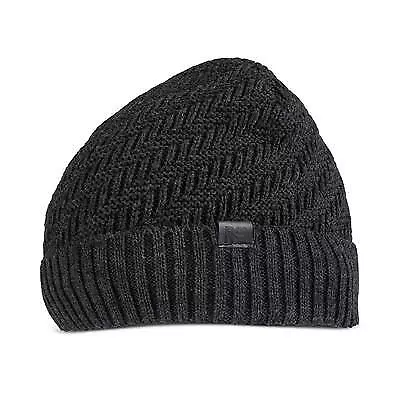 Kenneth Cole Reaction Men's Dark Gray Herringbone Knit Beanie • $4.46