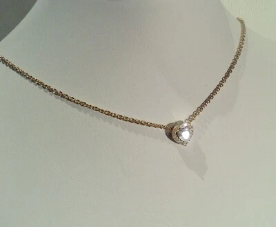 $62.50 • Buy 50% OFF SALE! Pandora Rose Sparkling Heart Collier Necklace (388425C01) As New!