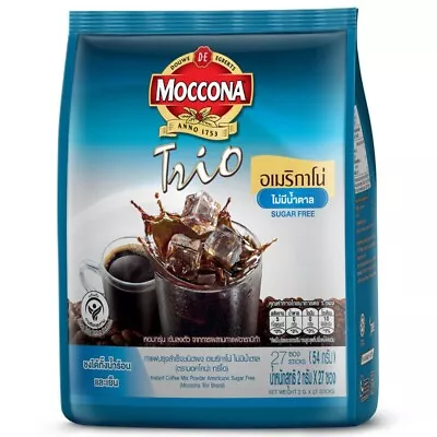 Moccona Trio Americano Sugar Free Instant Coffee Mix Powder 2g. X 27 Sticks • $18.35