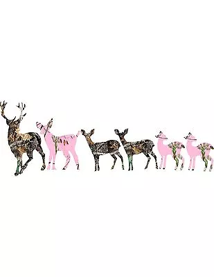 Deer Family Combo Camouflage Pink Camouflage  • $7.50