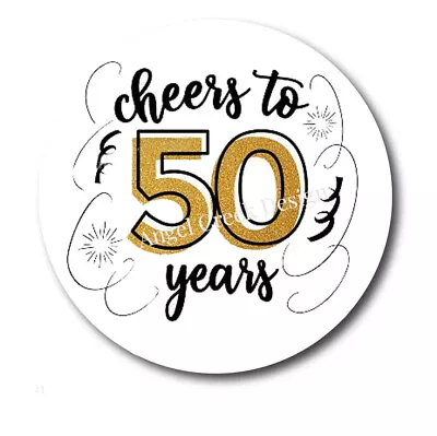 Happy 50th Birthday Scrapbook Stickers Cheers To 50 Years 50th Anniversary • $2.19