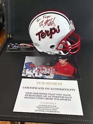 Dan Gronkowski Maryland Terrapins-“ Gronks” Brother Rare Signed Mini Helmet -coa • $65