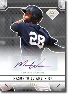 MASON WILLIAMS 2011 Just GEMS Rookie Autograph BLACK Auto RC #/25 • $19.99