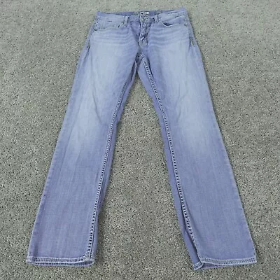 BKE Jeans Mens Size 32x30 Jake Straight Western Cowboy Rodeo Faded Whiskered • $39.99