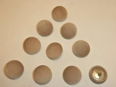 10 X Upholstery Buttons In CHAMPAGNE BEIGE - Plush Velvet (Size: 25mm) • £4.95