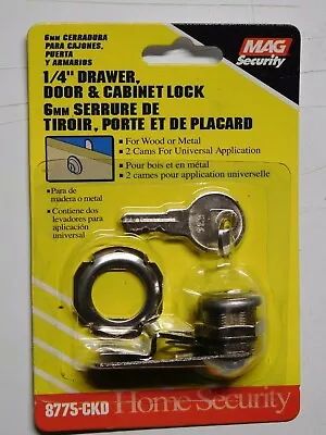 Mag Security #8775 CKD 1/4  Drawer Door & Cabinet Lock For Wood Or Metal • $5