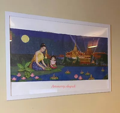 Cross Stitch WomenchildLoy KrathongtemplescultureThailand Finished • £1000