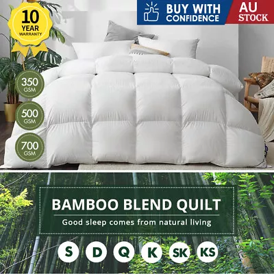 Quilt Duvet Doona  Microfiber Microfibre Bamboo Winter Summer Aus Stock All Size • $39.89